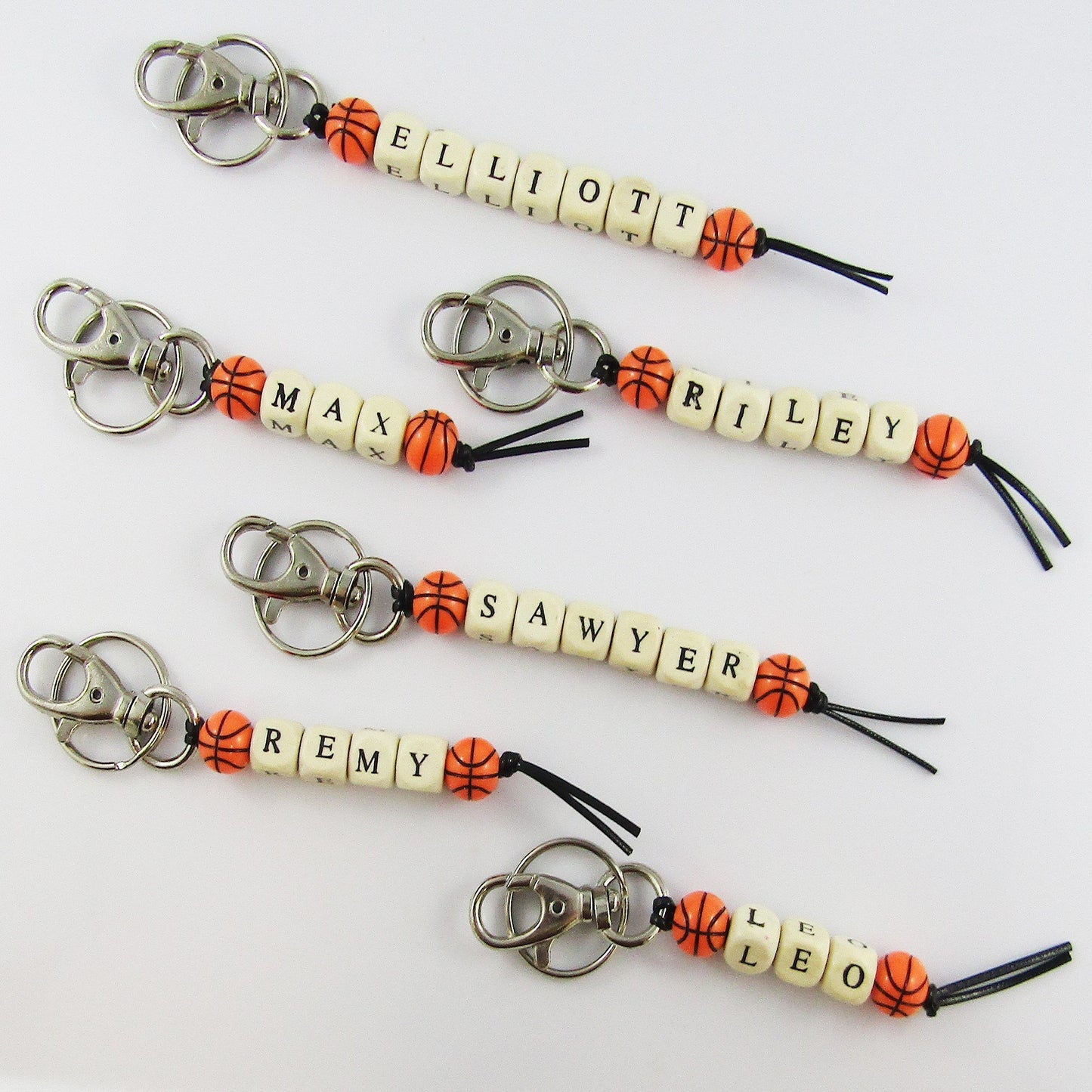Basketball Name Bag Tag Keychain Team or Player Name You Choose!
