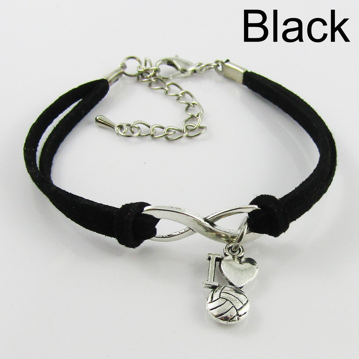 10 Player Set Infinity I Love NETBALL Charm Bracelet Junior Team 8-12 year old