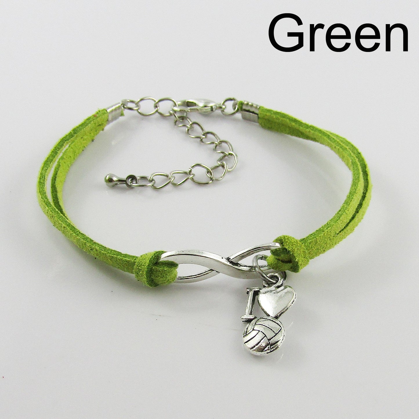 10 Player Set Infinity I Love NETBALL Charm Bracelet Junior Team 8-12 year old