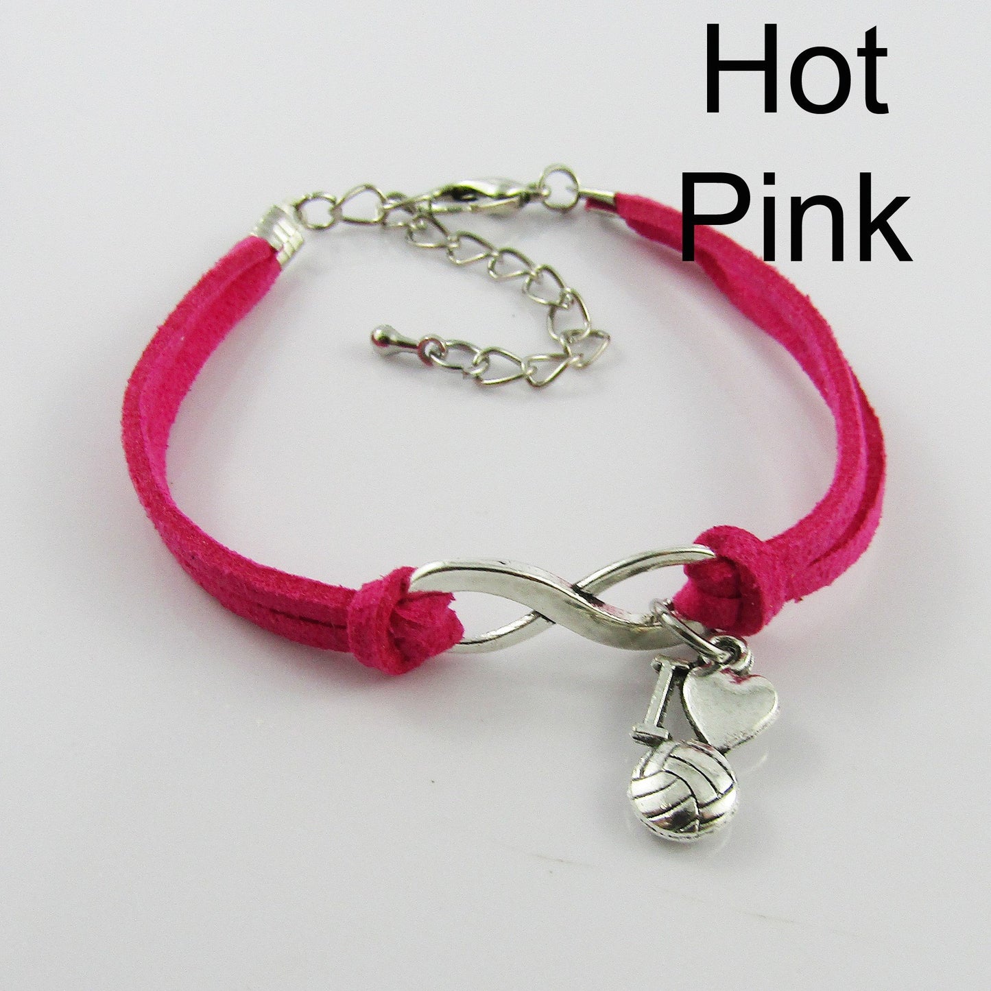 10 Player Set Infinity I Love NETBALL Charm Bracelet Junior Team 8-12 year old