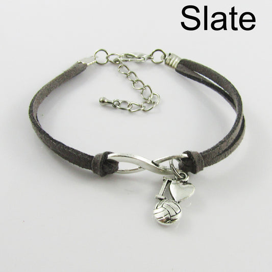 10 Player Set Infinity I Love NETBALL Charm Bracelet Junior Team 8-12 year old