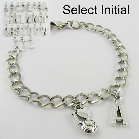 Team Set of 10 Personalised I Love Netball Sport Charm Bracelet Sports Gifts