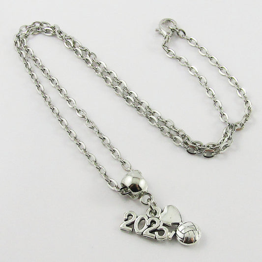 2025 I Love Netball Charm Necklace 45cm Coach Sports Team End Of Season Gift