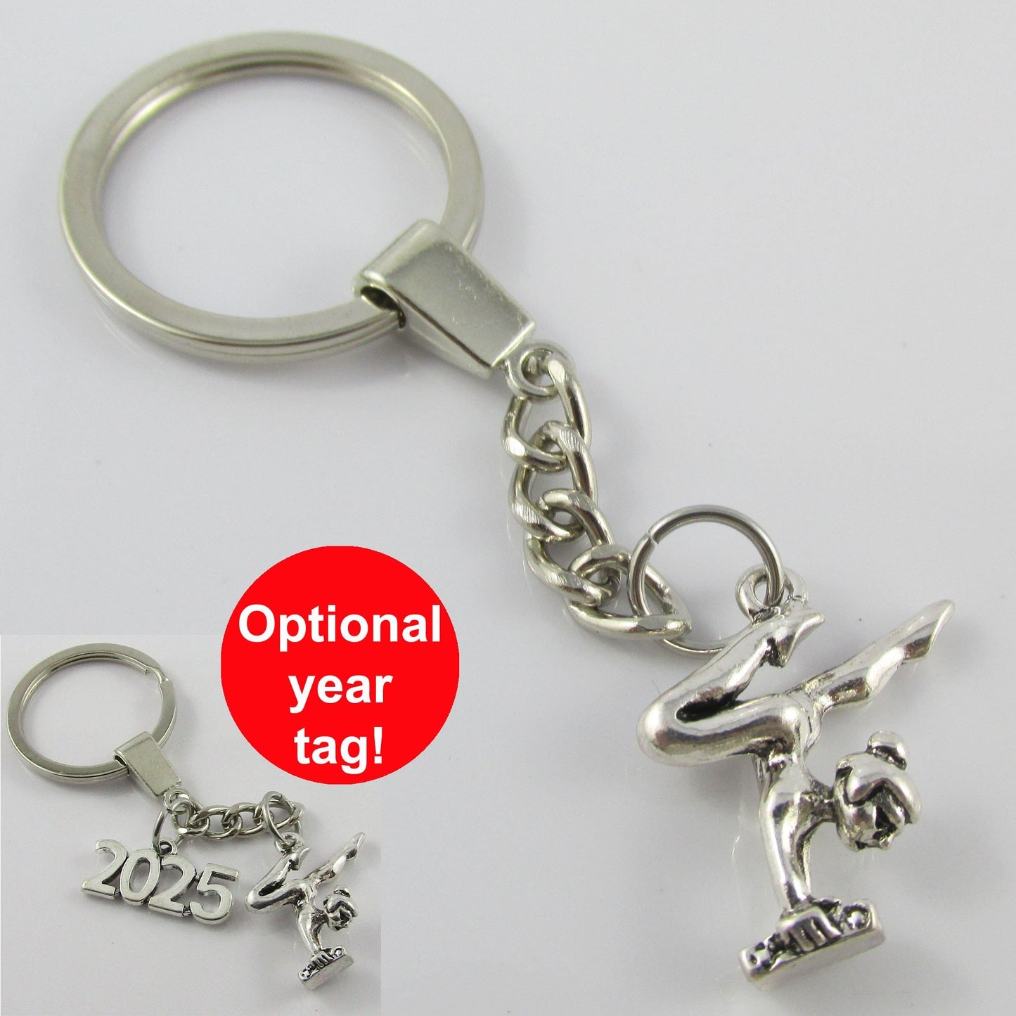Balance Beam Gymnast Charm Keychain Optional 2025 Tag 94mm Coach Sports Gift