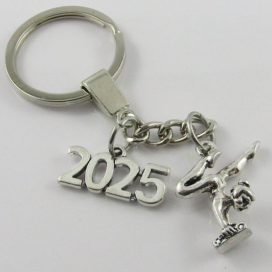 Balance Beam Gymnast Charm Keychain Optional 2025 Tag 94mm Coach Sports Gift
