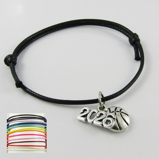 10 Player Set Adjustable 2026 BASKETBALL Charm Bracelet Sports Team Gift