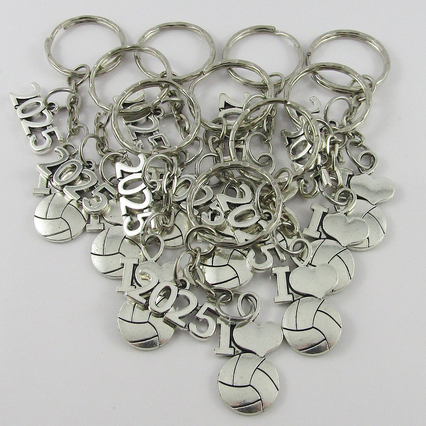14 x I Love Netball 2025 Charm Keychain Keyring Bag Tag Team Set End Season Gift