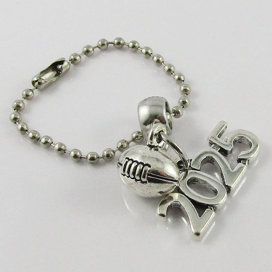 2025 3D Football Charm Bag Tag Zipper Pull Team Set of 20 End Of Season Gift