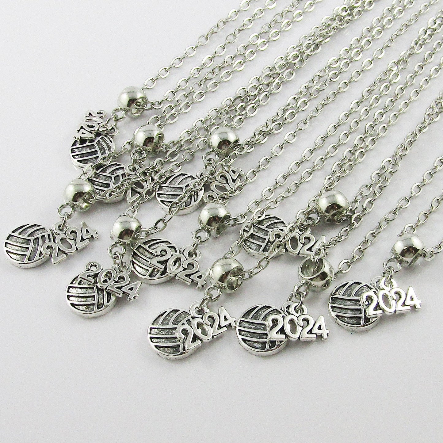 2024 Netball Charm Necklace 45cm Coach Sport Team Set of 10 End Of Season Gift