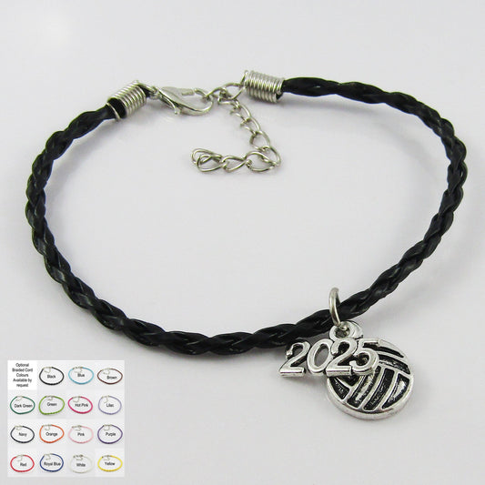 15 Player Set Netball 2025 Charm Bracelet Braided Cord Team Gifts Pick Colour