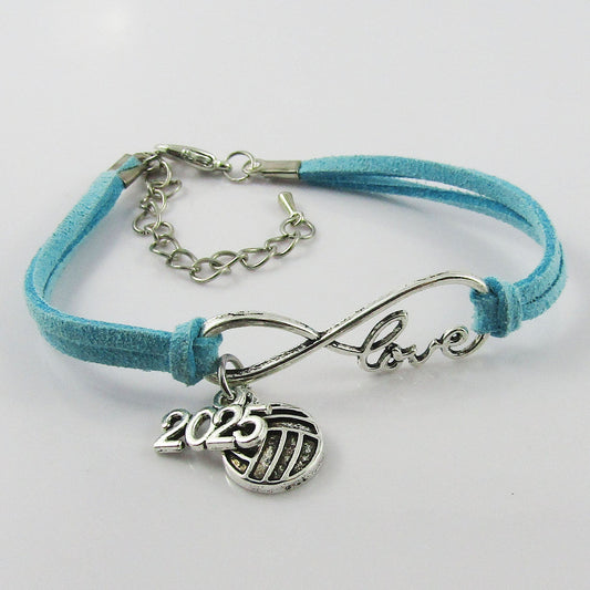 Infinity Love 2025 NETBALL Charm Bracelet Sport Player Coach Gift Pick Colour