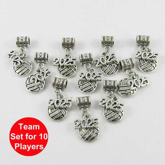 2025 Netball Charm Sports Coach Gift Team Set of 10 Pick European Bail or Clip