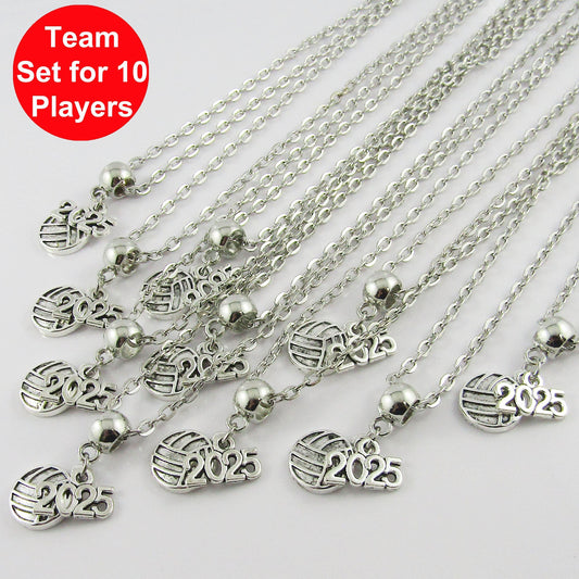 2025 Netball Charm Necklace 45cm Coach Sport Team Set of 10 End Of Season Gift