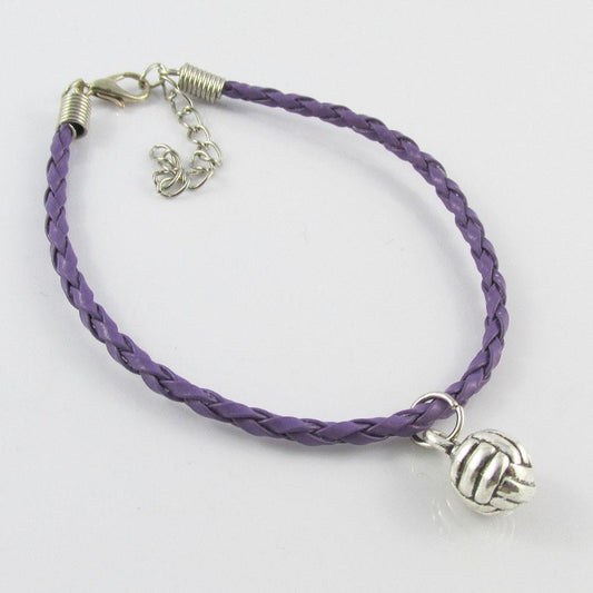 15 Player Set 3D Netball Charm Bracelet Braided Cord Team Gifts Pick Colour