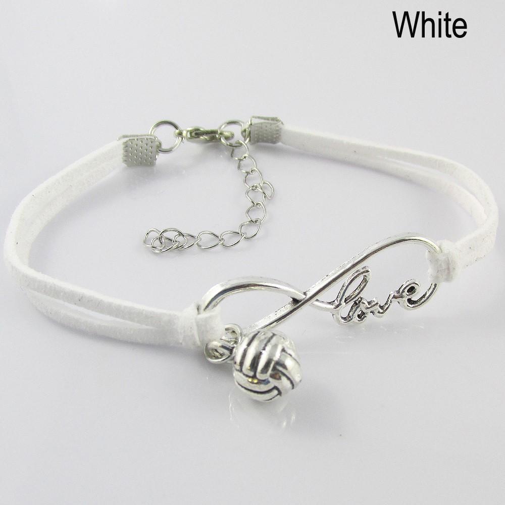 Infinity Love 3D Netball Charm Bracelet Sports Team Gift Pick Colour