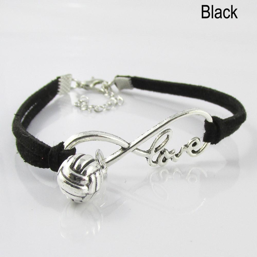 Infinity Love 3D Netball Charm Bracelet Sports Team Gift Pick Colour