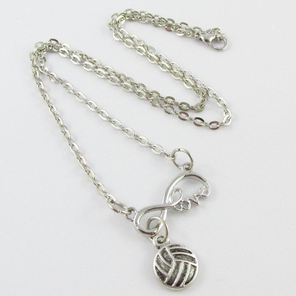Infinity Love Netball Charm Necklace 50cm Coach Sports Team End Of Season Gift