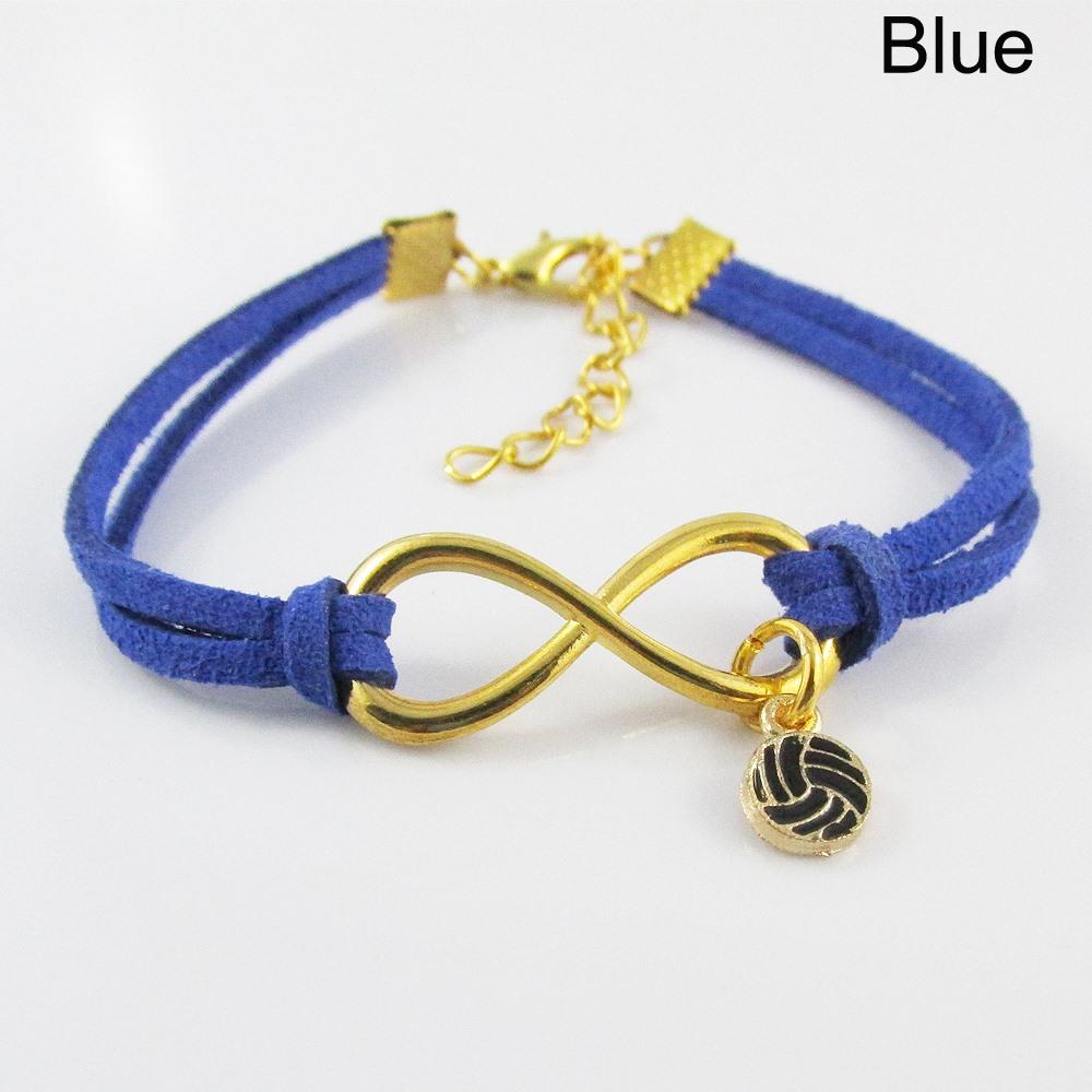 GP Infinity Forever Enamel Netball Charm Bracelet Team Coach Gift 9 Colours