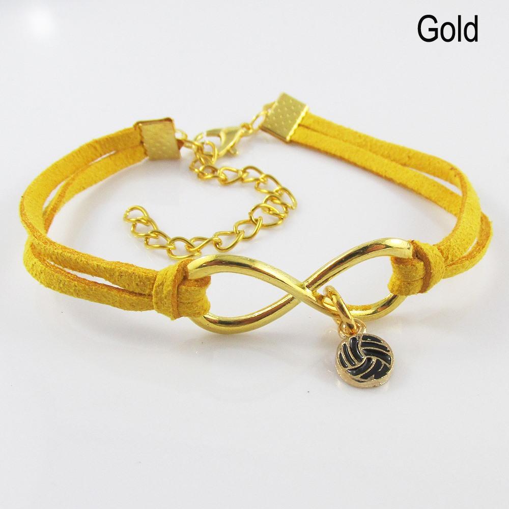 GP Infinity Forever Enamel Netball Charm Bracelet Team Coach Gift 9 Colours