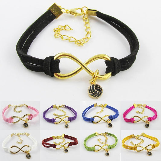 GP Infinity Forever Enamel Netball Charm Bracelet Team Coach Gift 9 Colours