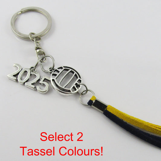 2025 Netball Charm Keychain Bag Tag Coach Sports Gift Select Tassel Colours