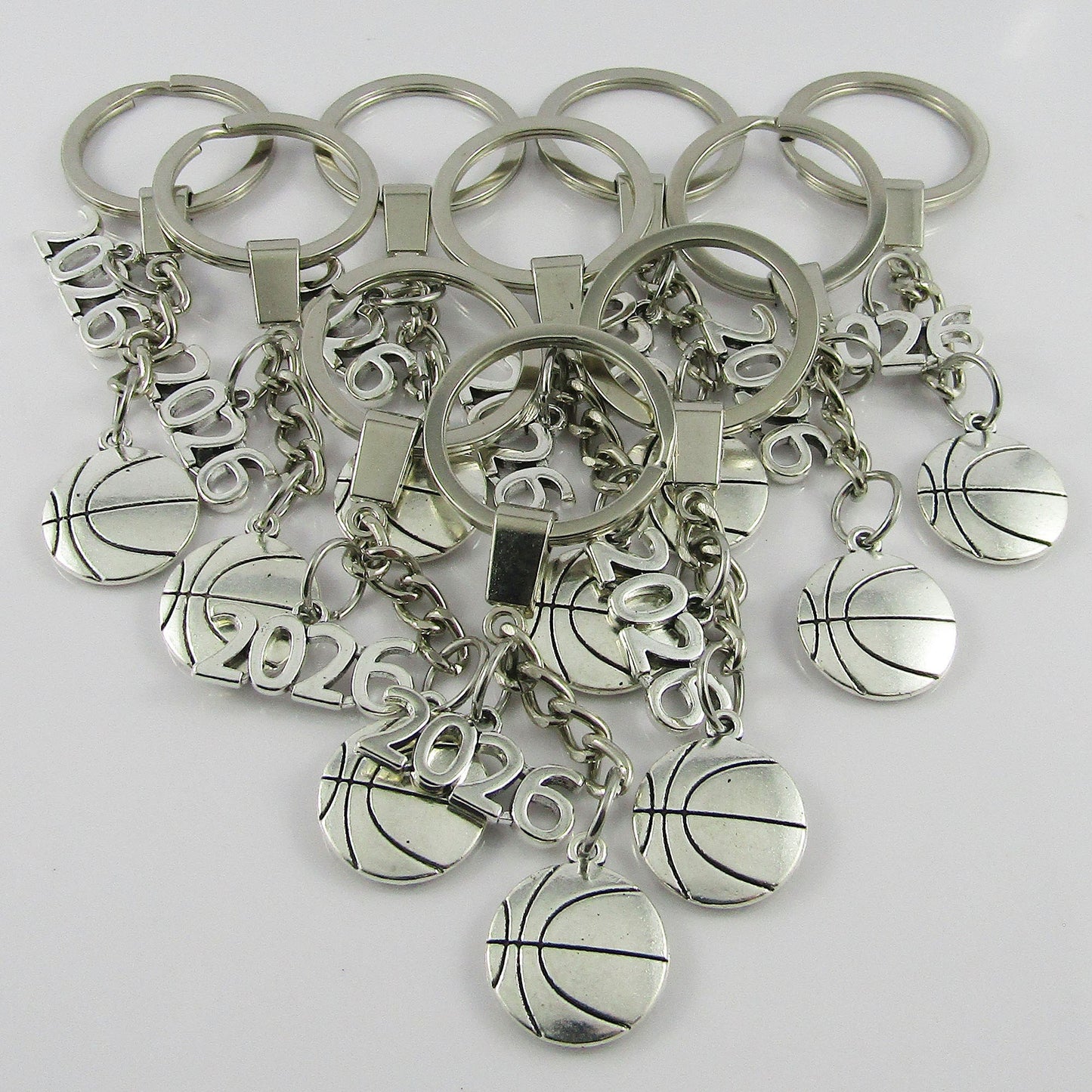 Basketball 2026 Charm Keychain 90mm Coach Sports End Of Season Gift Set of 12