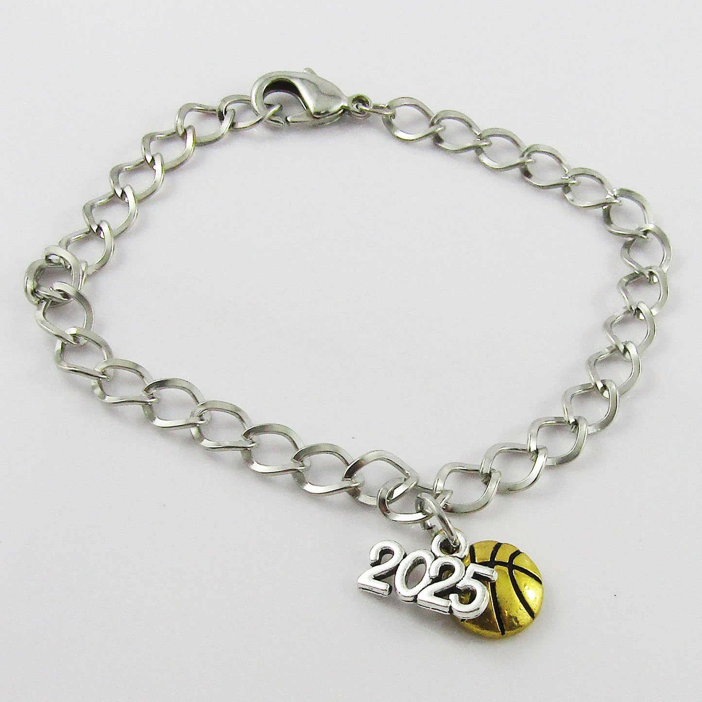 BASKETBALL 2025 Sport Charm Bracelet Coach Team End of Season Sports Team Gift