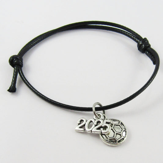 2025 SOCCER Charm Bracelet Adjustable Unisex Sports Team Gift Pick Colour