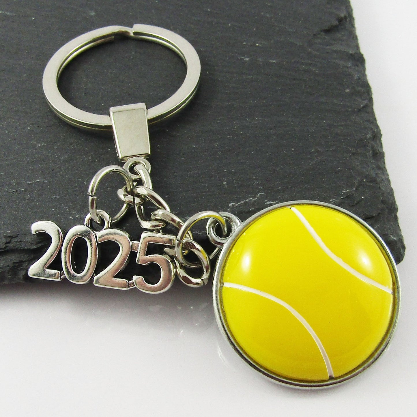 2025 Resin Tennis Ball Charm Keychain 103mm Coach Sports End Of Season Gift