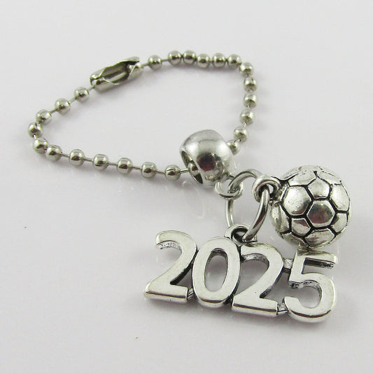 2025 3D Soccer Ball Charm Bag Tag Zipper Pull Team Set of 12 End Of Season Gift