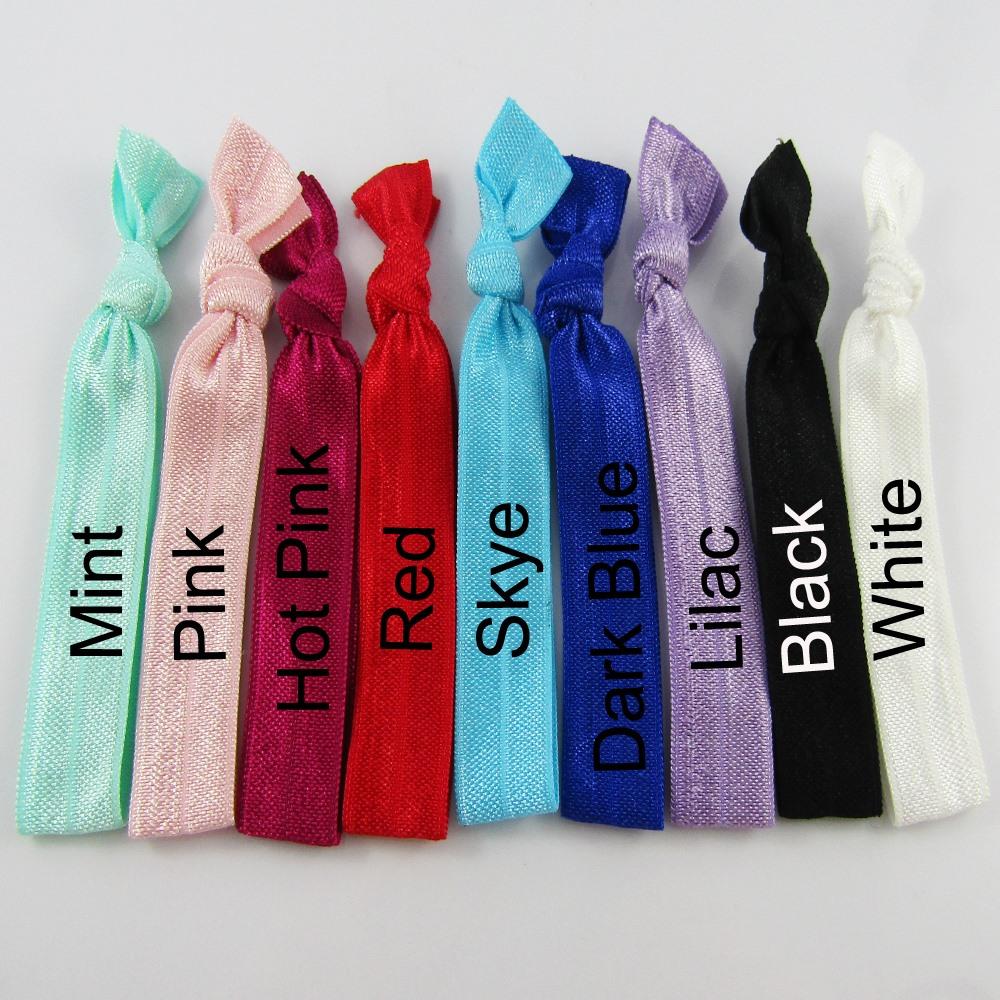 Netball Knotted Hair Ties Wristbands & Ball Chain Hair Tie Keeper Pick Colour
