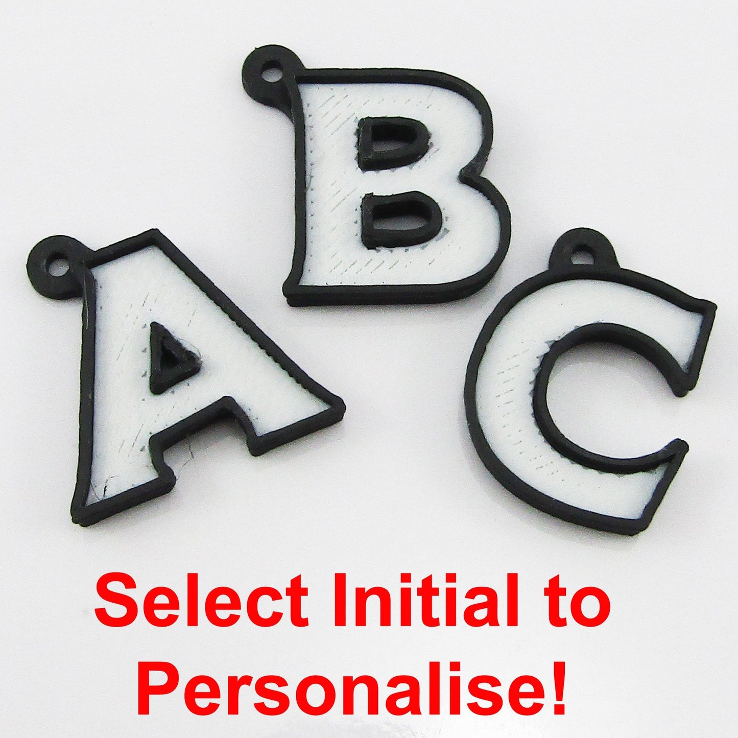 Personalised 2025 Football Charm Keychain Brown & White Sports Gift Pick Initial