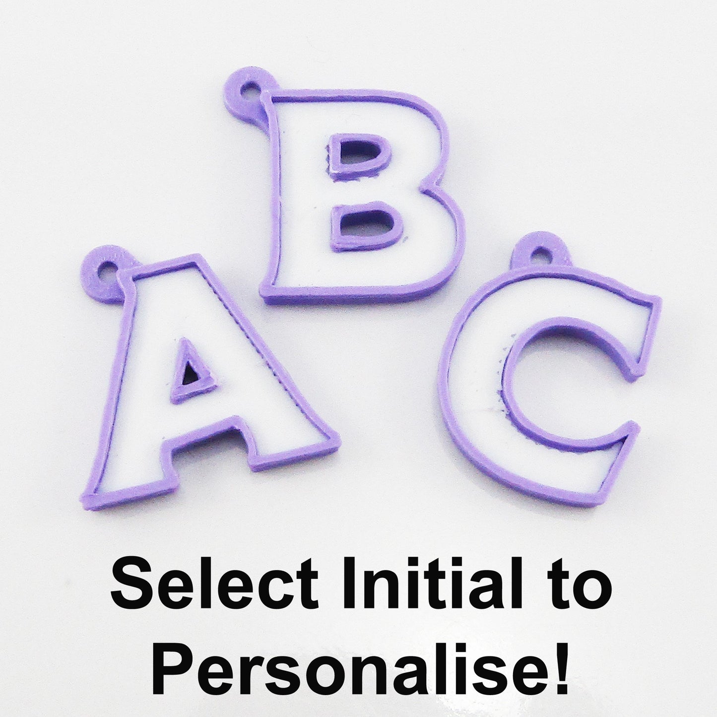 Personalised 2026 Netball Charm Keychain Lilac and White Sport Gift Pick Initial