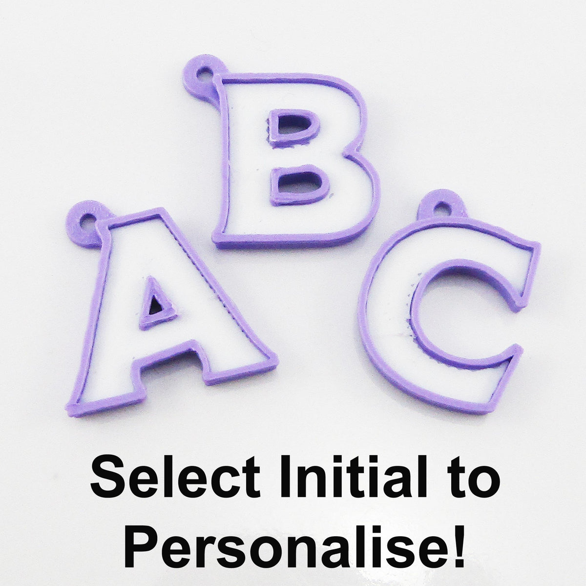 Personalised 2026 Netball Charm Keychain Lilac and White Sport Gift Pick Initial