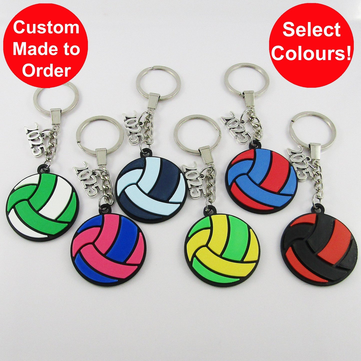 2025 Netball Charm Keychain 115mm Coach Sports End Of Season Gift Select Colours