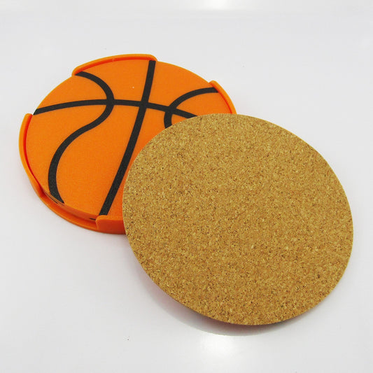 Basketball Sports Drink Coaster available individually or in sets of four