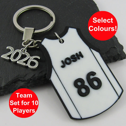 Set of 10 Personalised 2026 Basketball Jersey Singlet pick Colour Name Number