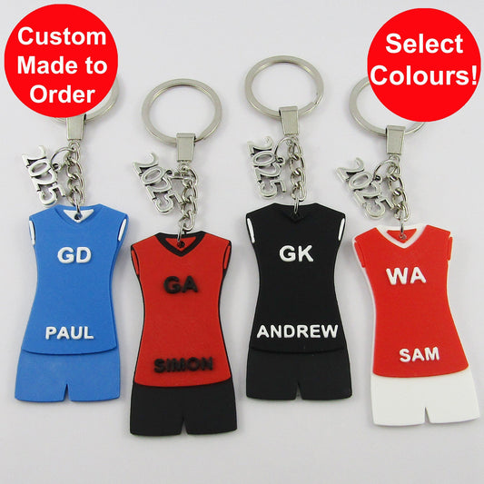 Set of 10 Personalised 2025 Mens Netball Jersey Short pick Colour Name Position