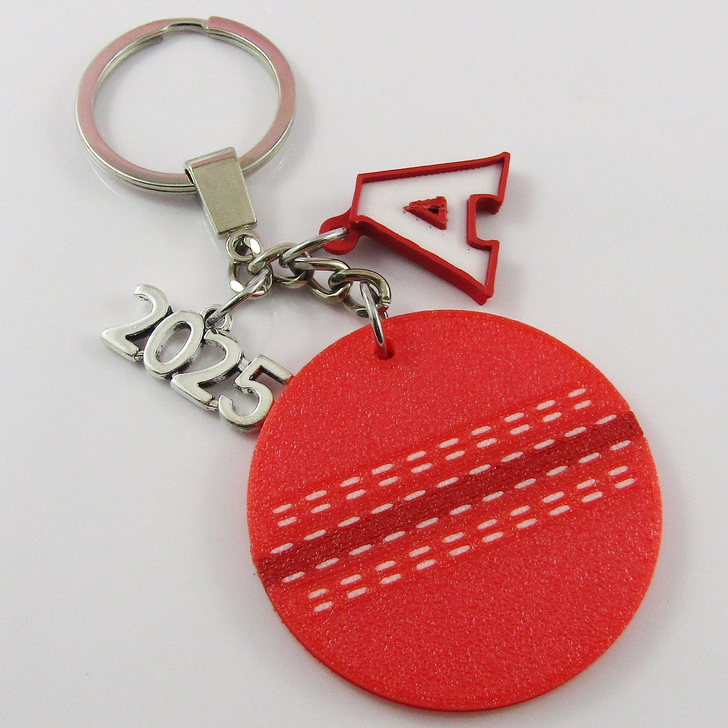 Personalised 2025 Cricket Charm Keychain 115mm Coach Sports End Of Season Gift