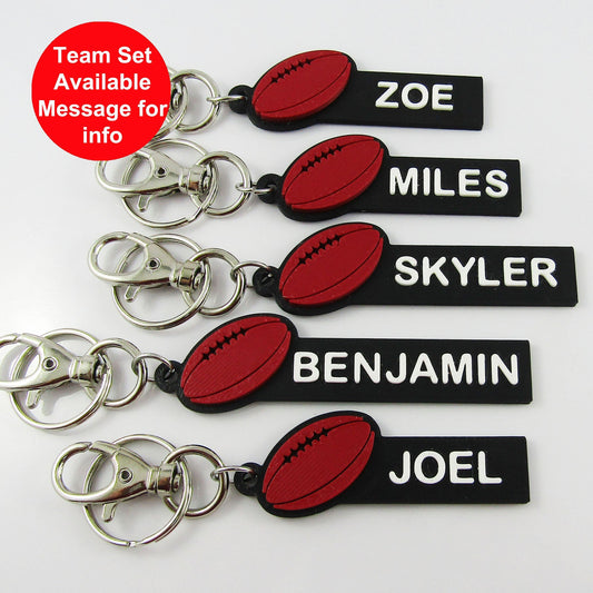 AFL Football Name Keychain Custom Colours Team Set