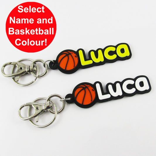 Personalised Basketball Name Keychain Custom Colours