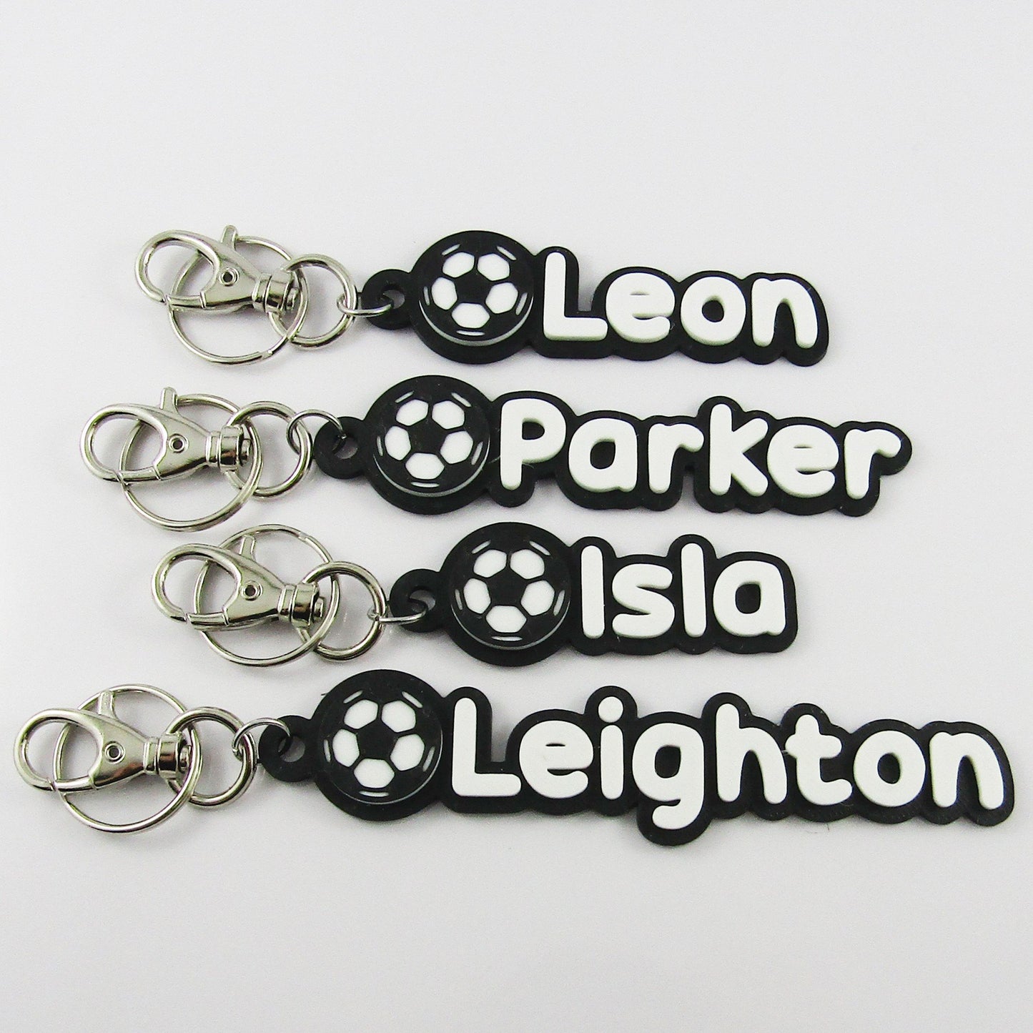 Personalised Soccer Name Keychain Custom Colours