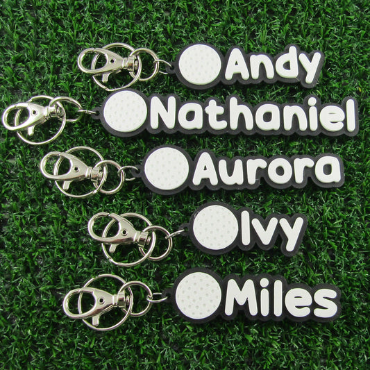 Personalised Golf Name Keychain Custom Colours