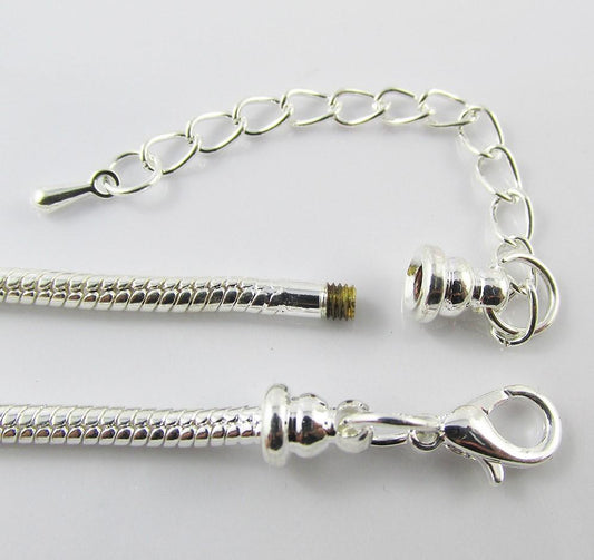 I Love Netball Charm Bracelet Snake Chain Available in 16, 18 or 20cm