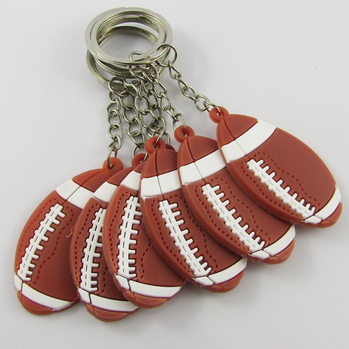6pcs Football Party Loot Bag Favour PVC Sport Keychain Keyring