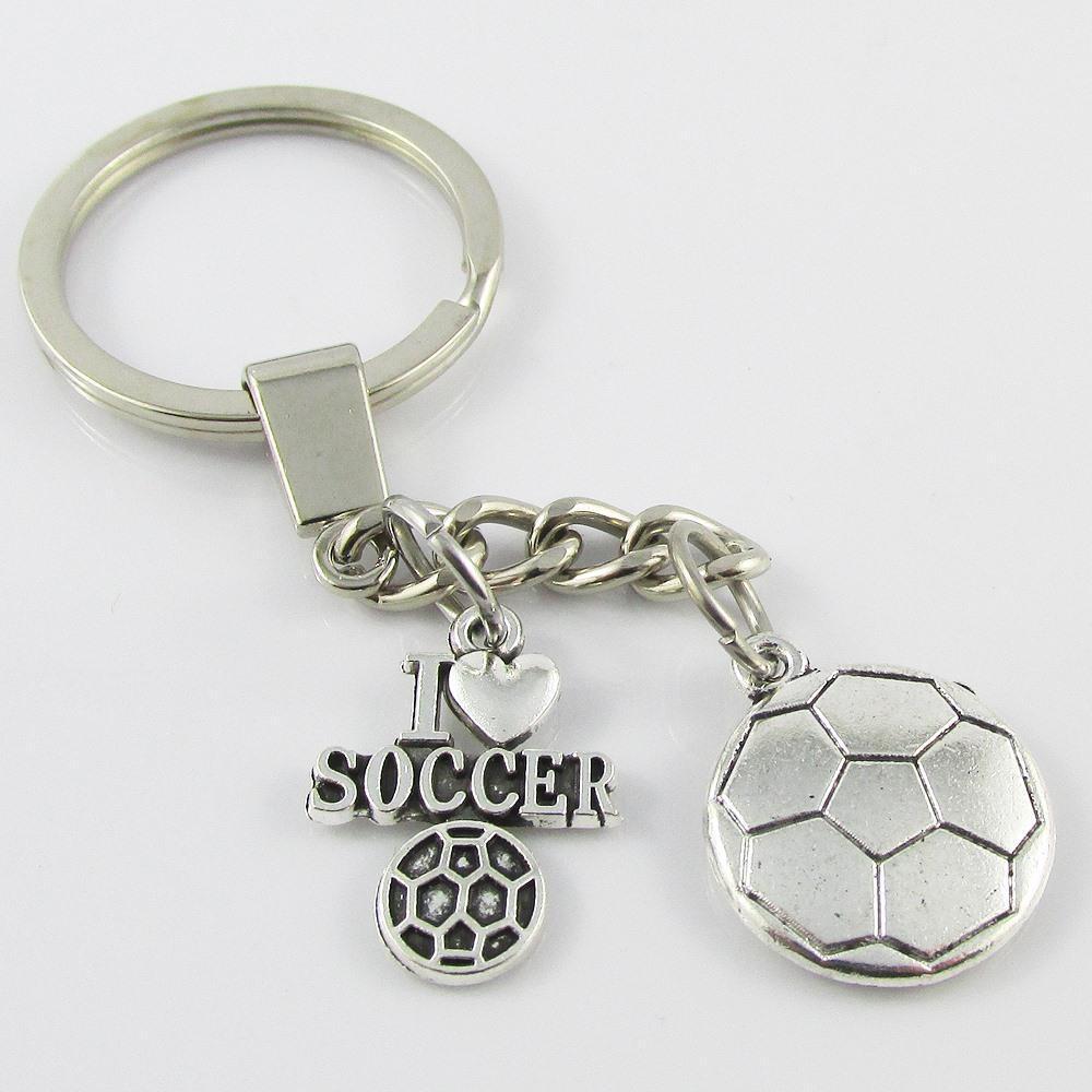 I Love Soccer Charm Keychain 90mm Coach Sports End Of Season Gift