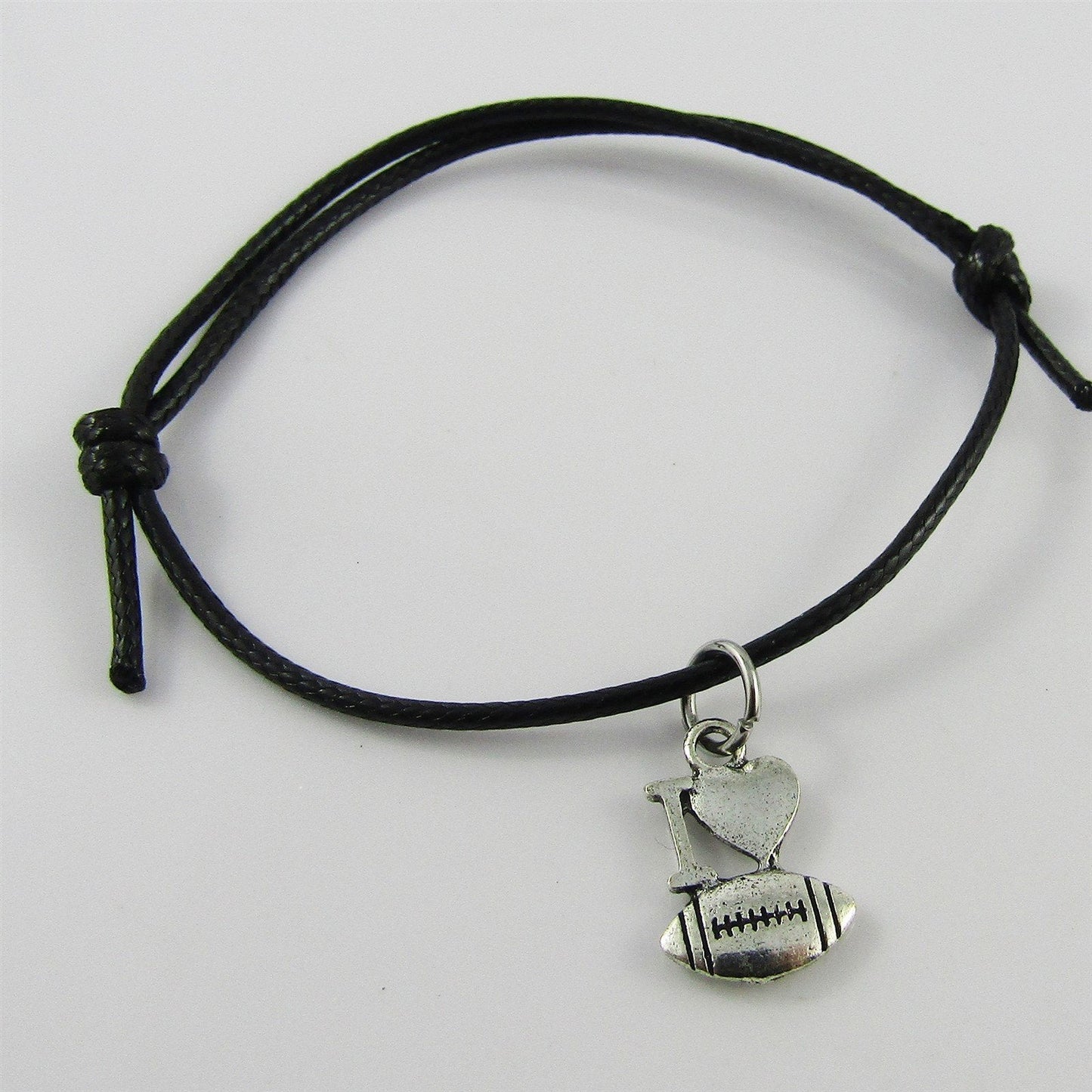 I Love FOOTBALL Charm Bracelet Adjustable Unisex 22 Player Team Set Pick Colour