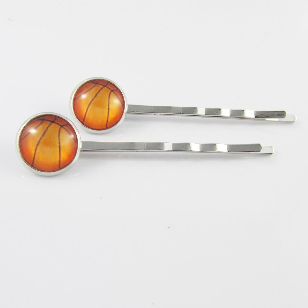 2pce Sport Hair Slides Select Baseball Basketball Softball or Netball