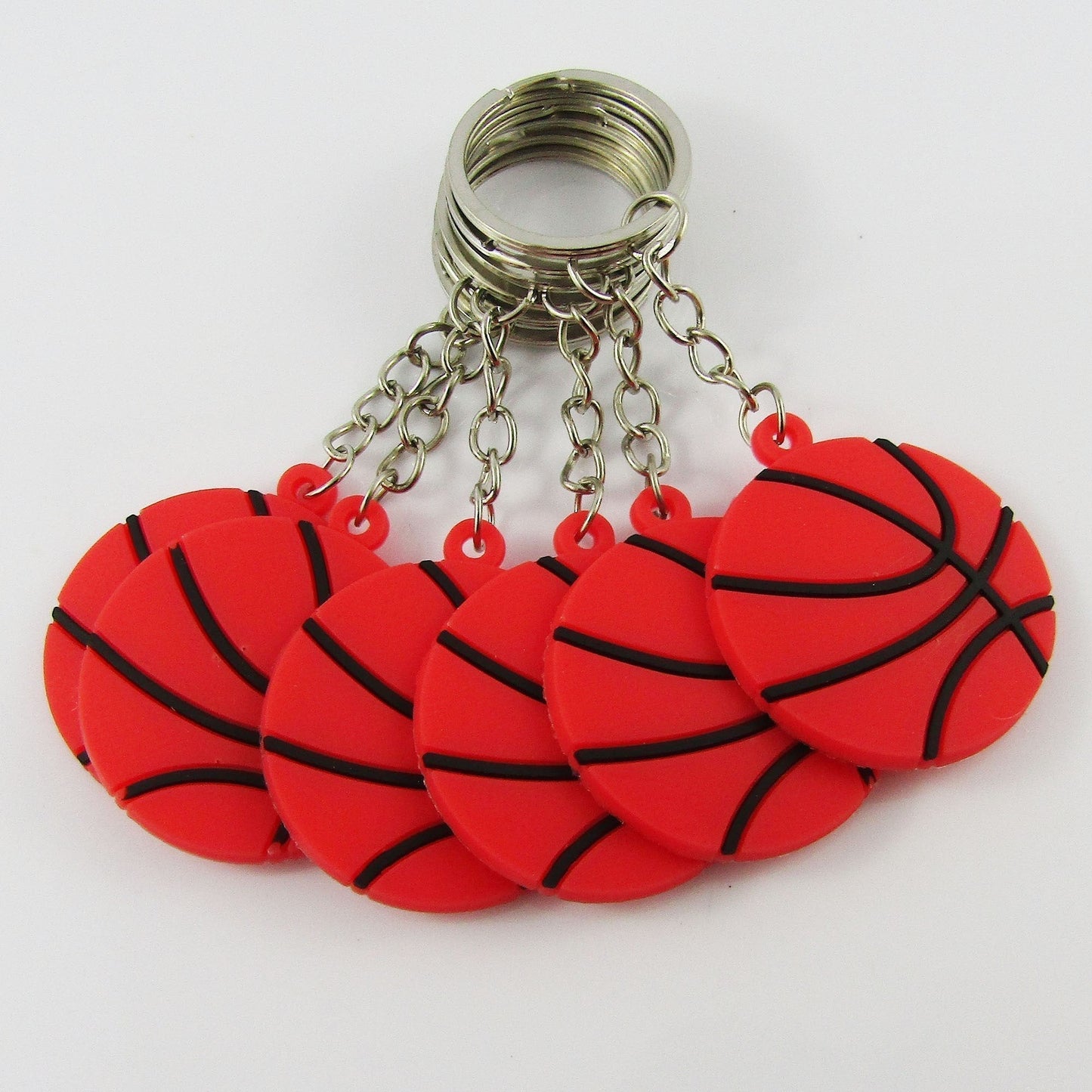 6pcs Basketball Party Loot Bag Favour PVC Sport Keychain Keyring