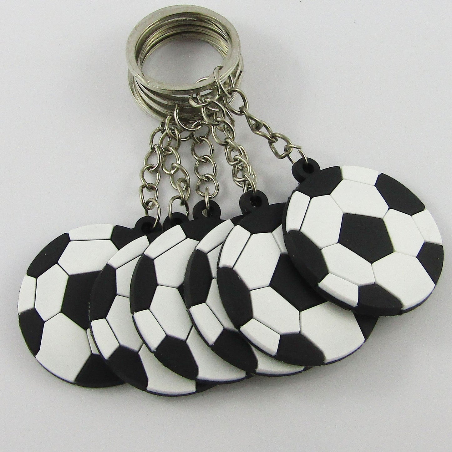 6pcs Soccer Party Loot Bag Favour PVC Sport Keychain Keyring